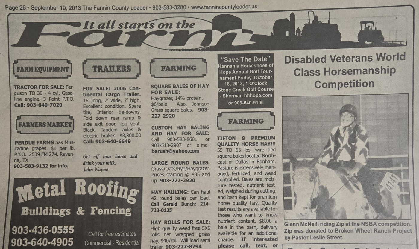 The Fannin County Leader, September 10, 2013